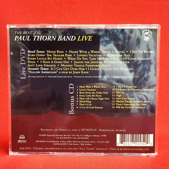 So Far So Good Live The Best of the Paul Thorn Band 2 Discs CD DVD Combo 2005 S - Picture 2 of 10